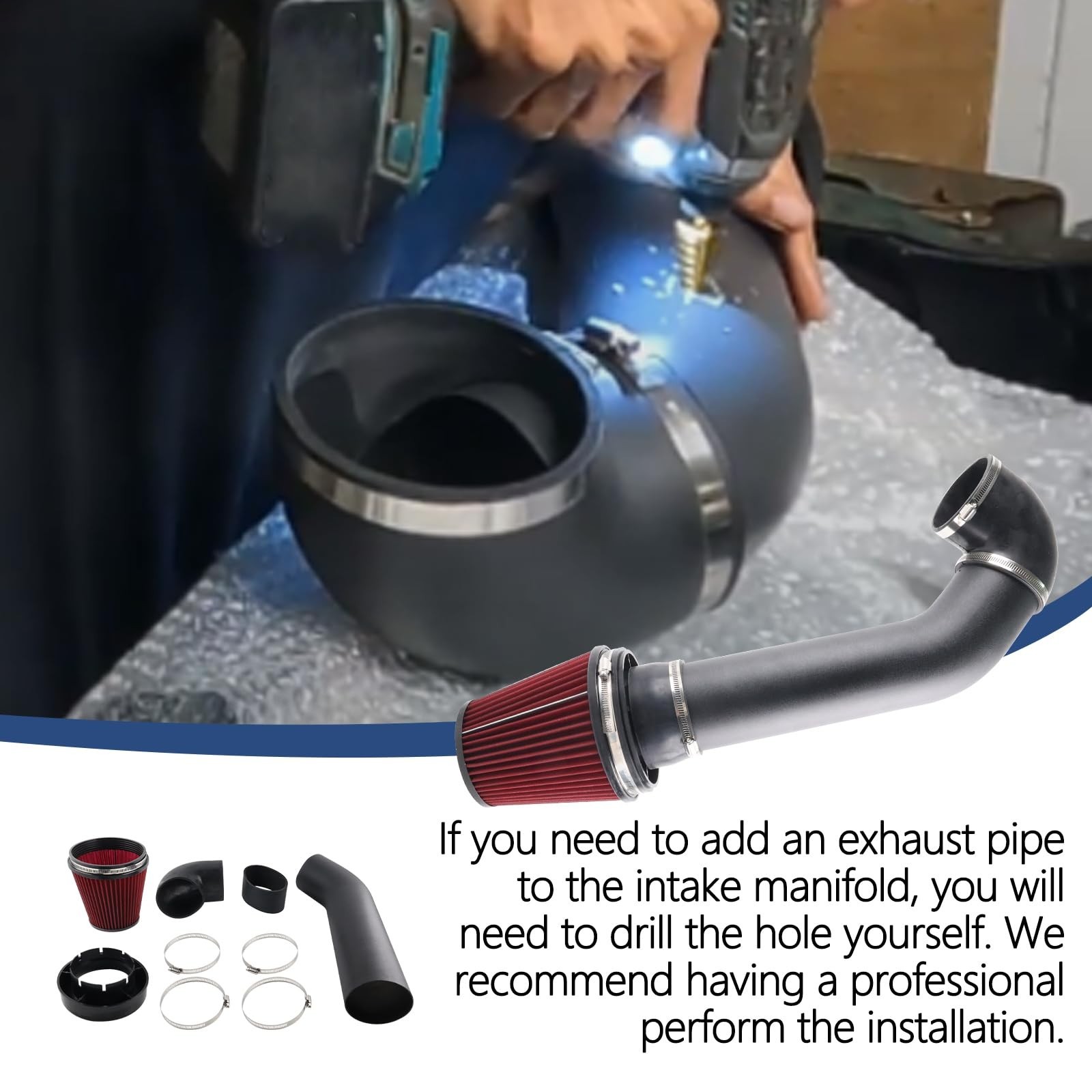 LS Swap Cold Air Intake Kit Compatible with LSX LS1 LS2 4.8L 5.3L 5.7L 6.0L L…