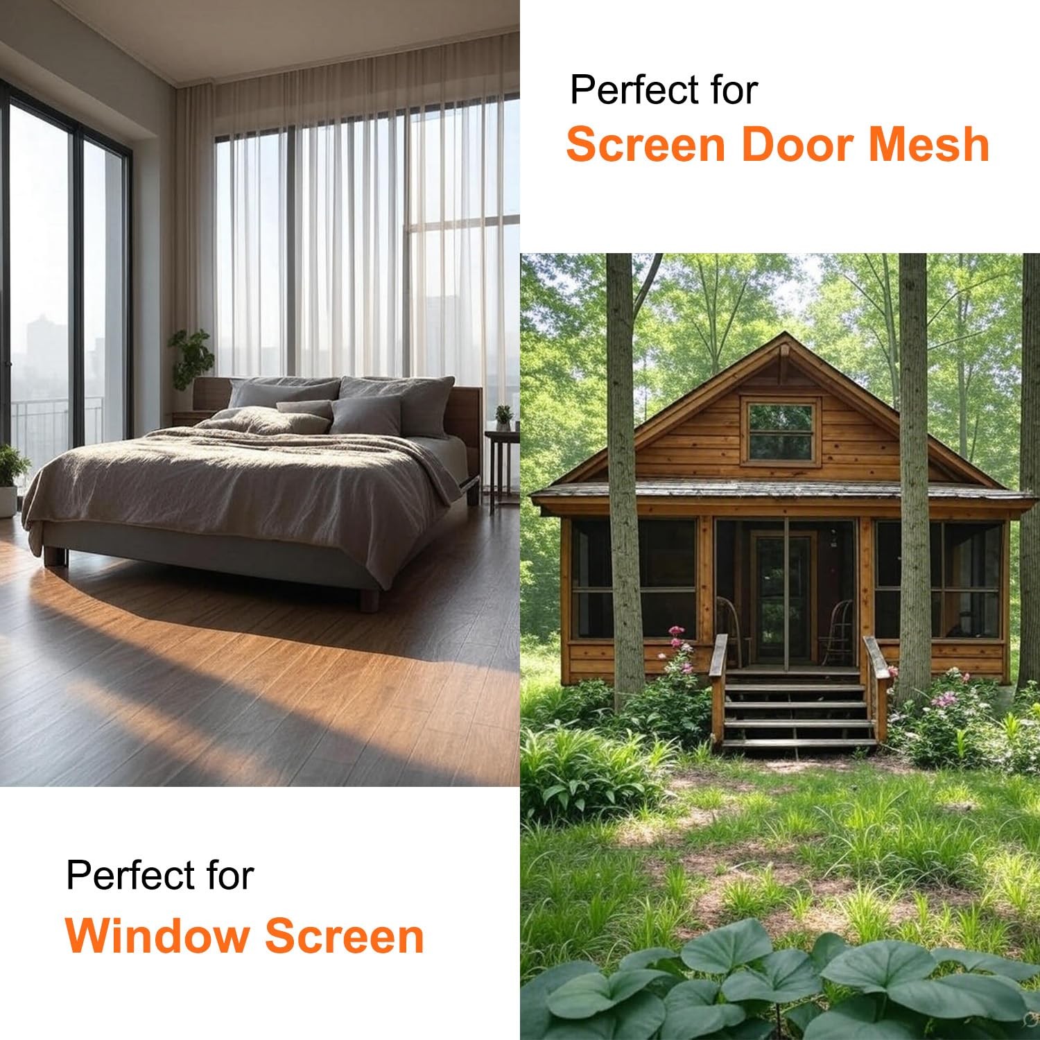 36 in x 100 ft Fiberglass Window Screen Mesh, 36 x 100 ft, Black