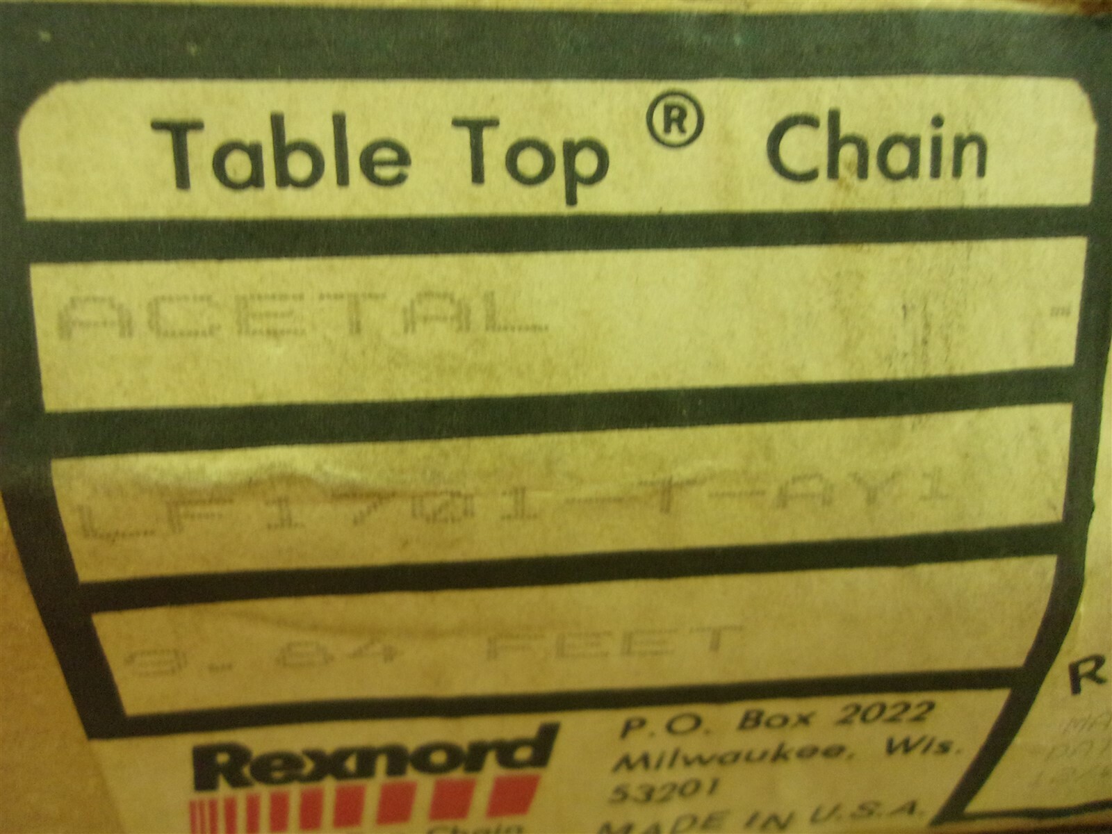NEW Rexnord LF1701-AY1 9.84ft Table Top Chain *FREE SHIPPING*