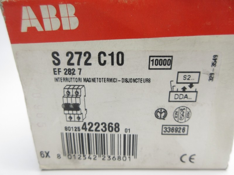 ABB S272C10 380V 10A (PKG OF 6) NSMP