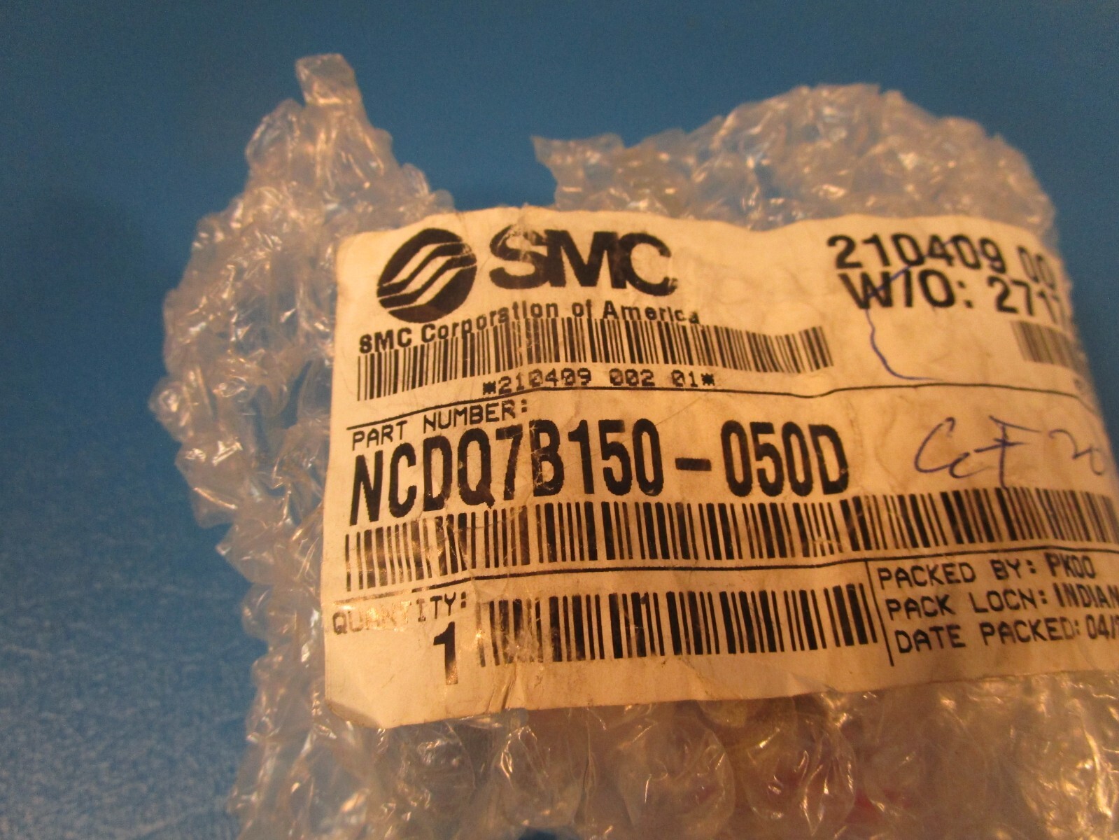 SMC NCDQ7B150-050D, CYLINDER, DOUBLE ACTING COMPACT CYLINDER