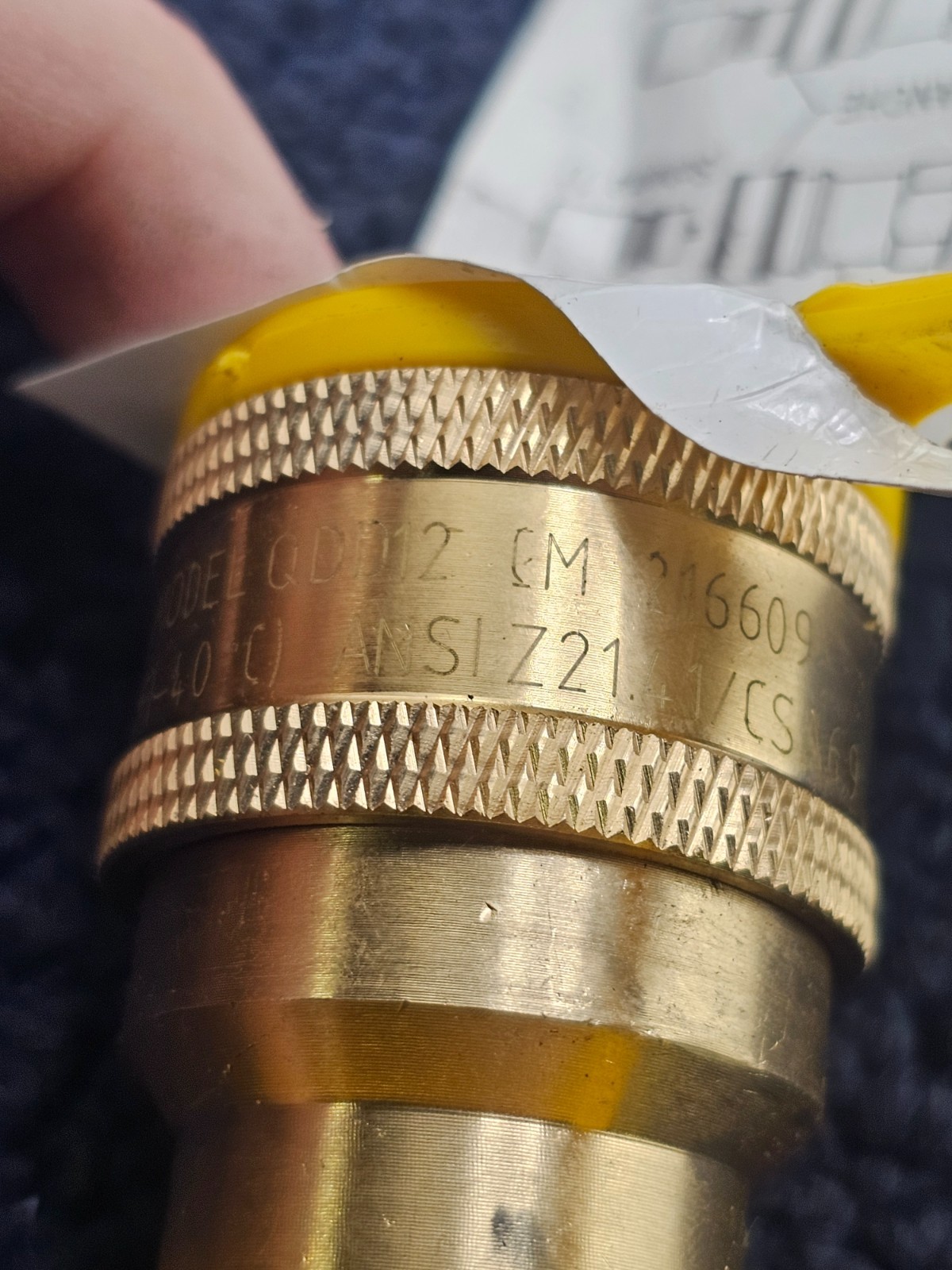 Zhen Dar QDD12: 1/2″ Gas Quick Connect, Disconnect Connector W/ Male Insert Plug