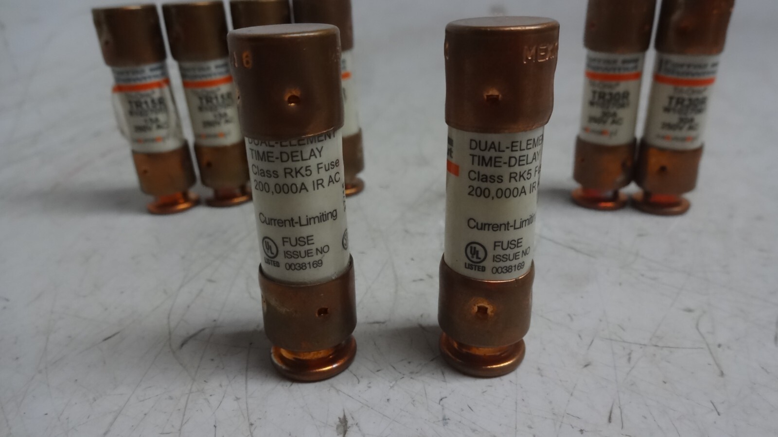 Lot of 5 TR15R Lot 0f 3 TR30R Ferraz Shawmut Tri-onic Time-Delay Fuses 250V