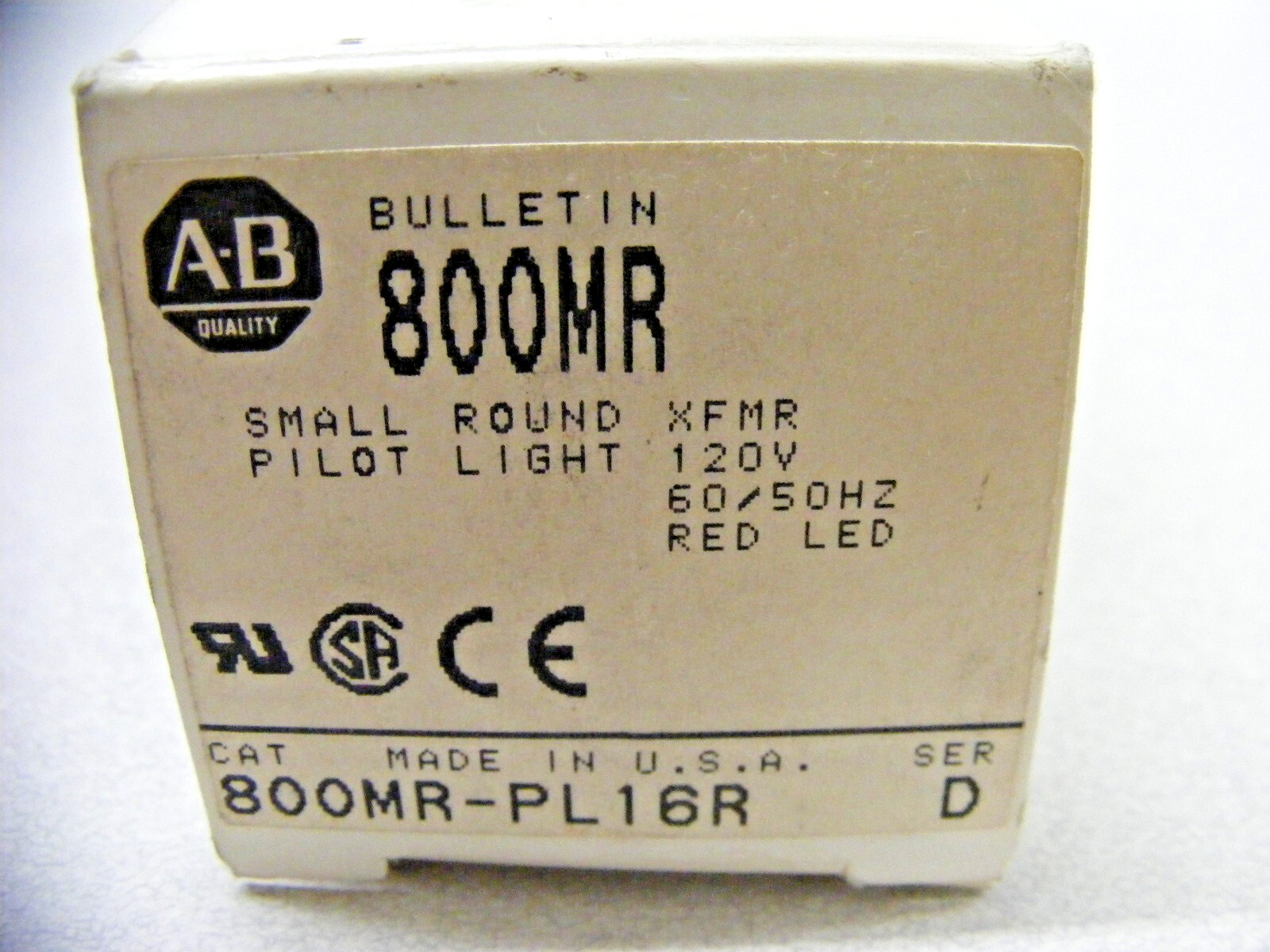 Allen Bradley 800MR-PL16R Pilot Light Red 800MR-PL16 NOS (zz1)