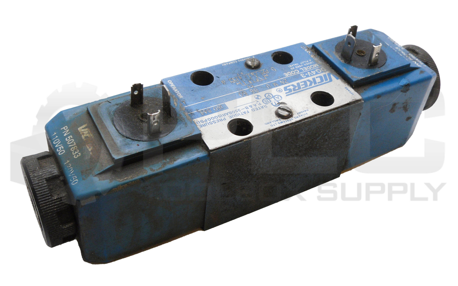 VICKERS DG4V-3 2N M U B6 60 SOLENOID VALVE 5000PSI W/ (2) 507833 COIL
