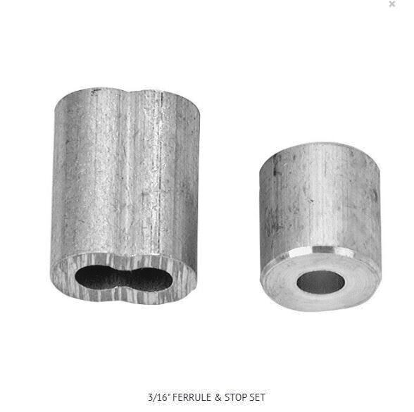 Cooper / Campbell 3/16″ CABLE FERRULE AND STOP SET B7675344 LOT OF 10 (NEW)