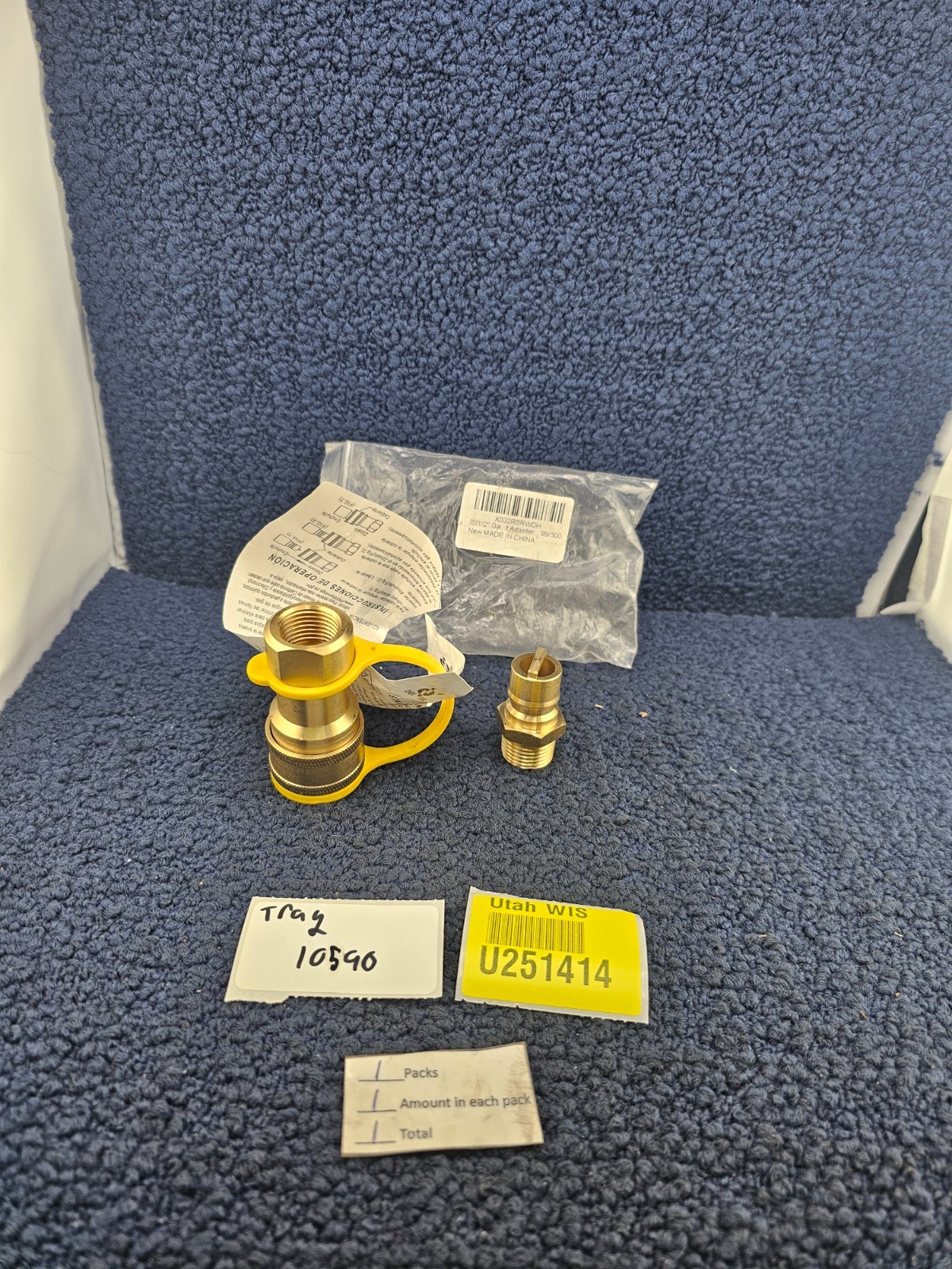 Zhen Dar QDD12: 1/2″ Gas Quick Connect, Disconnect Connector W/ Male Insert Plug