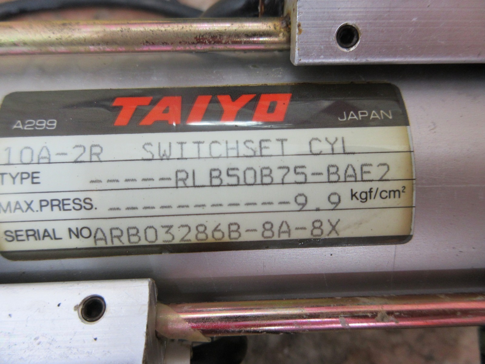MATSUURA MC-600VDC CNC MILLTAIYO 10A-2R RLB50B75-BAE2 AIR CYLINDER EACH 1