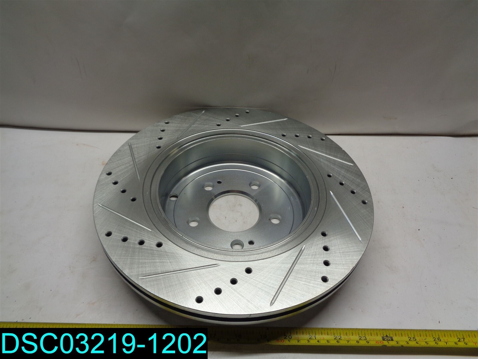 For Kia Stinger 18-20 Brake Rotor DFC Premium Drilled & Slotted Rear Passenger