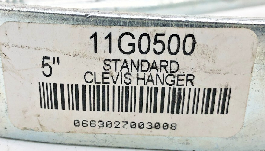 Lot of 7 New Empire 11G0500 Clevis Hangers 5″ Pipe 5/8″ Rod 1430 lb Load