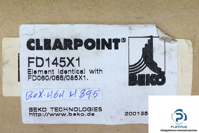 BEKO FD145X1 FILTER ELEMENT_FD060/065/085X1_270 mm_30 mm_72 mm