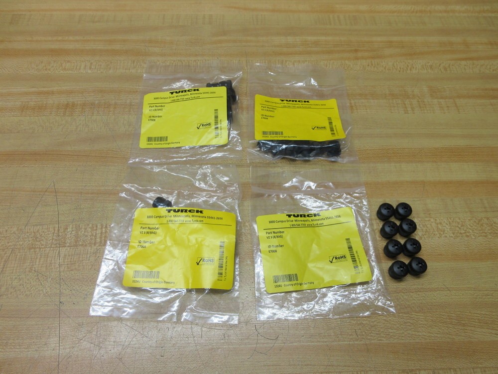 Turck VZ 3 (8/BAG) Closure Cap Set E7008 (Pack of 6)