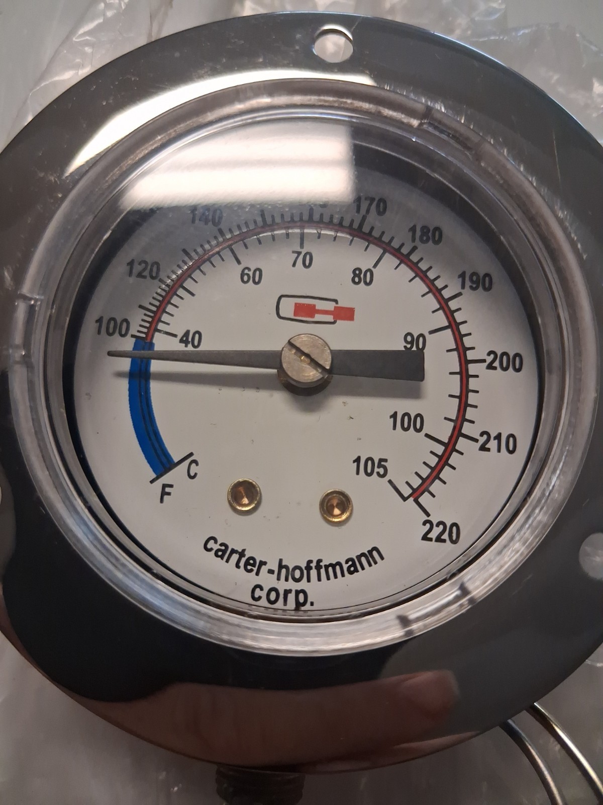 Carter Hoffmann Equivalent Temperature Gauge 20-220°F NEW No Box