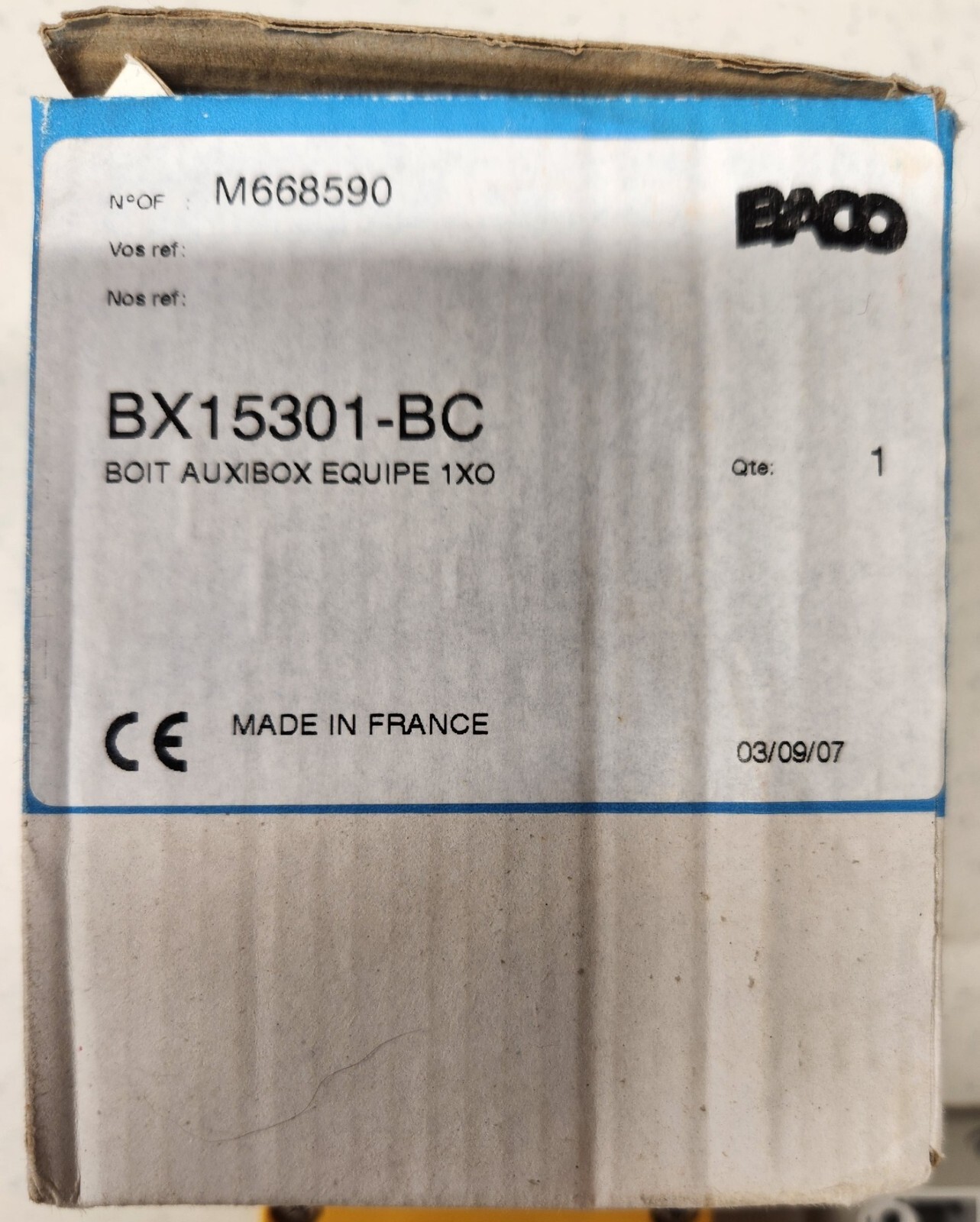 BACO BX15301-BC BOIT AUXIBOX Emergency Stop Button New Open Box