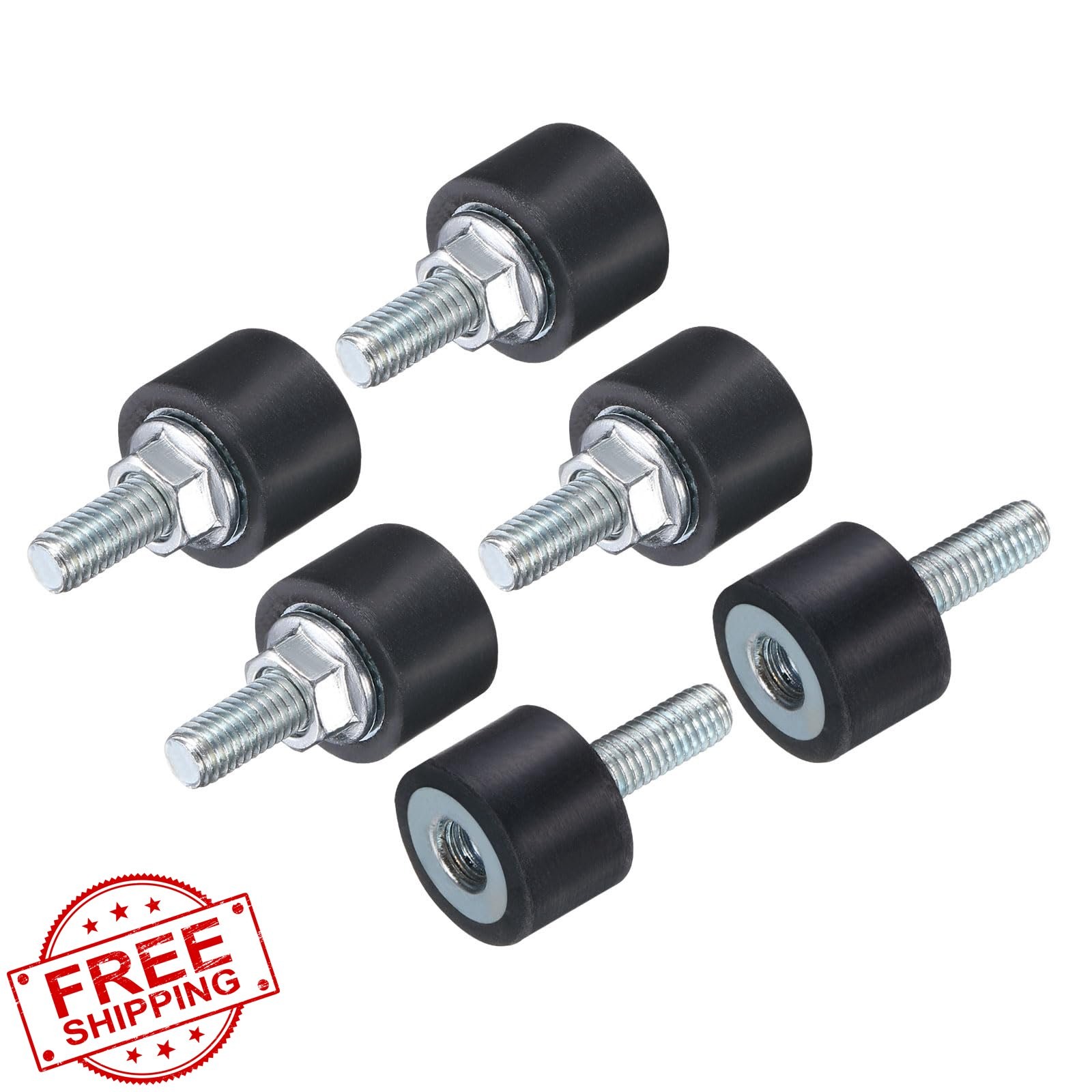 uxcell 6Pcs M5 Rubber Isolator Mounts Vibration Shock Absorbers
