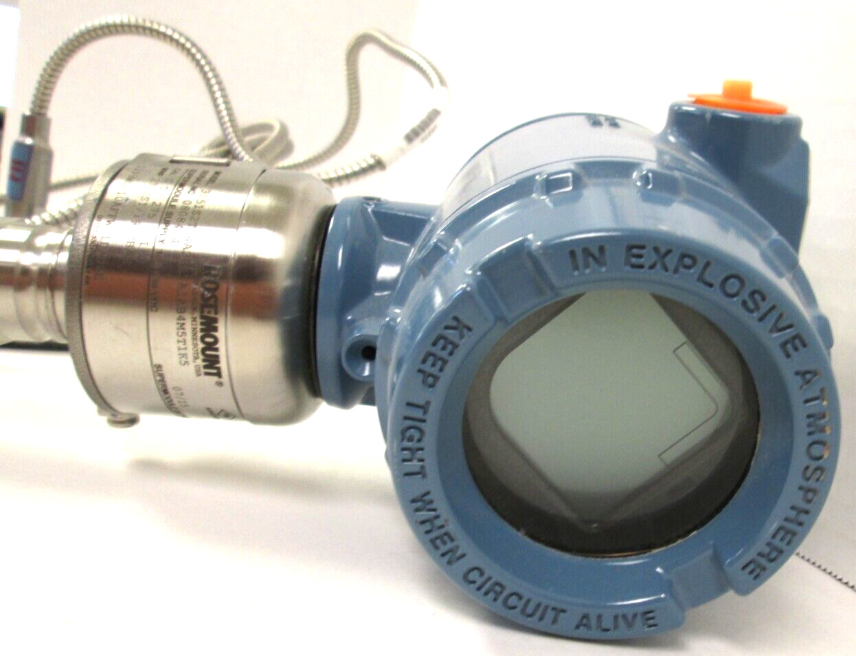 ROSEMOUNT TRANSMITTER, 3051S2TG4A2B11A1AB4M5T1K5, W/ 2″ 150 316 SST FLANGES, WS