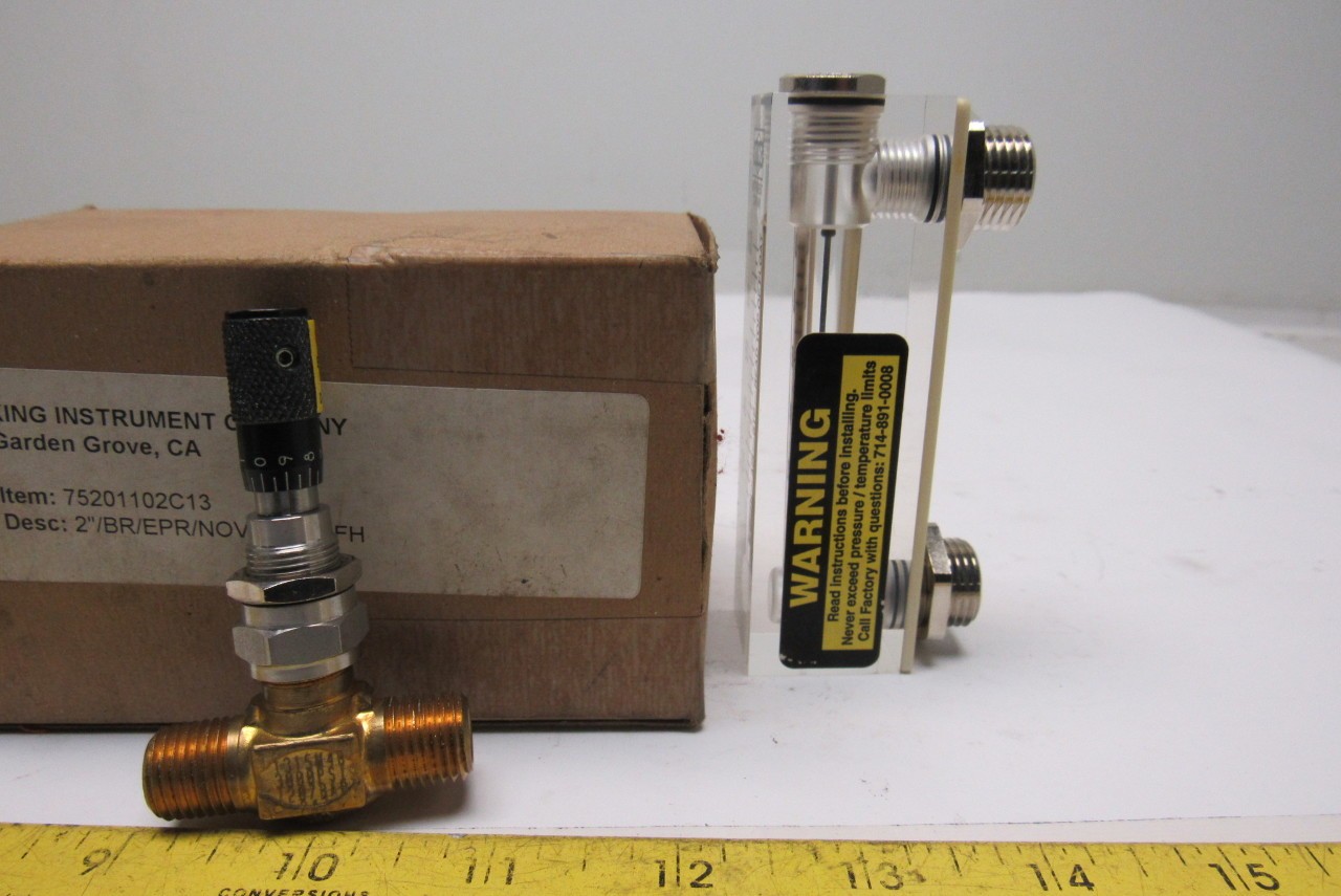 King instrument Company 75201102C13 Flow Meter 2″/BR/EPR/Nov/100 SCFH