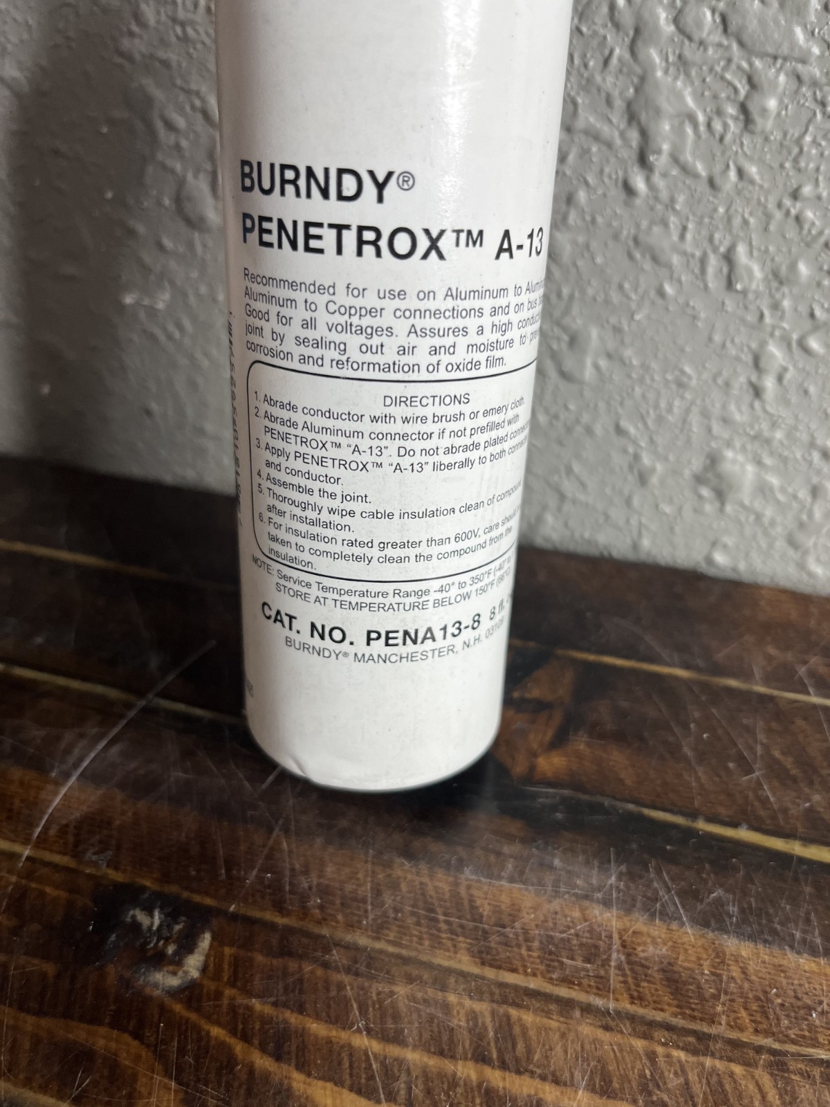 Burndy Penetrox A-13 Electrical Joint Compound 8 oz Aluminum Anti-Oxidant