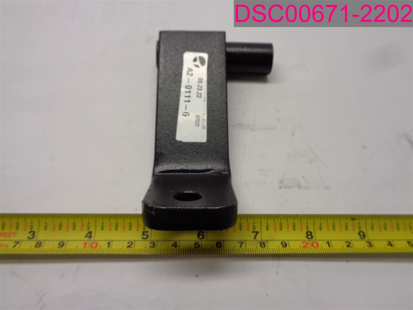A2-0111-6. 2-3/4″ x 7/16″ID. 1-1/2″wide x 3/8″thick x 4-1/2″long.