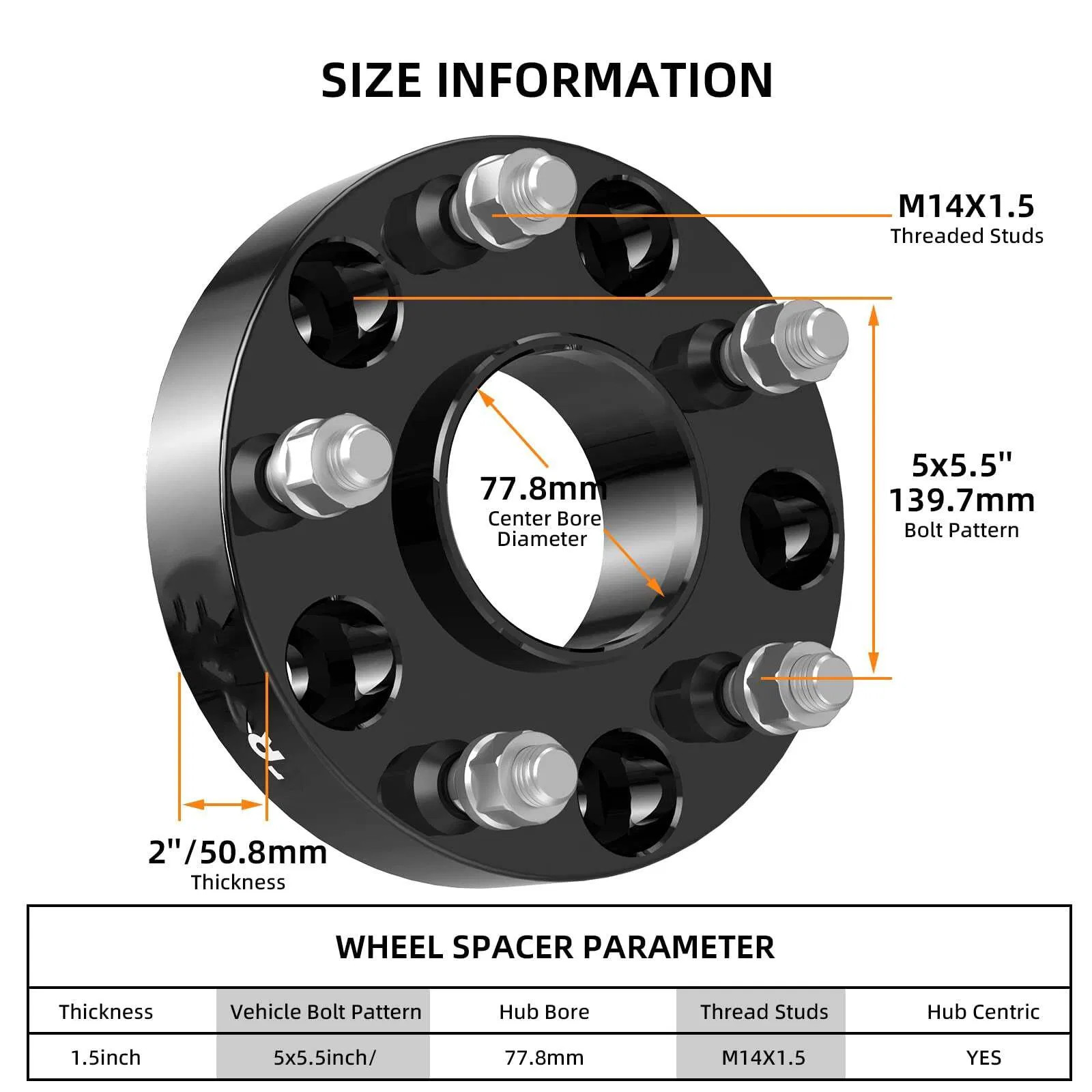 US GARVEE 5×5.5 Wheel Spacers Compatible with 2012-2018 Ram 1500, 1.5 Inch Forge