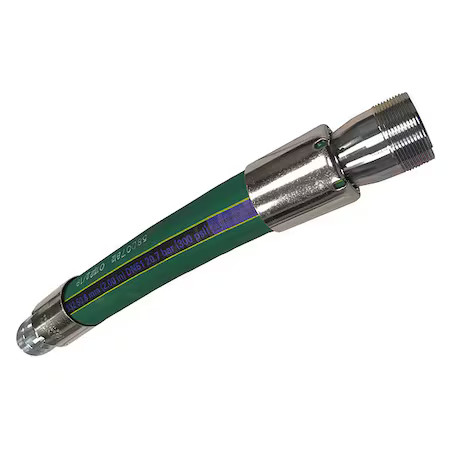 Boston H052312-Grn-5-Ss-Mpt Chemical Hose Assembly, 3/4″ Id X 5 Ft.