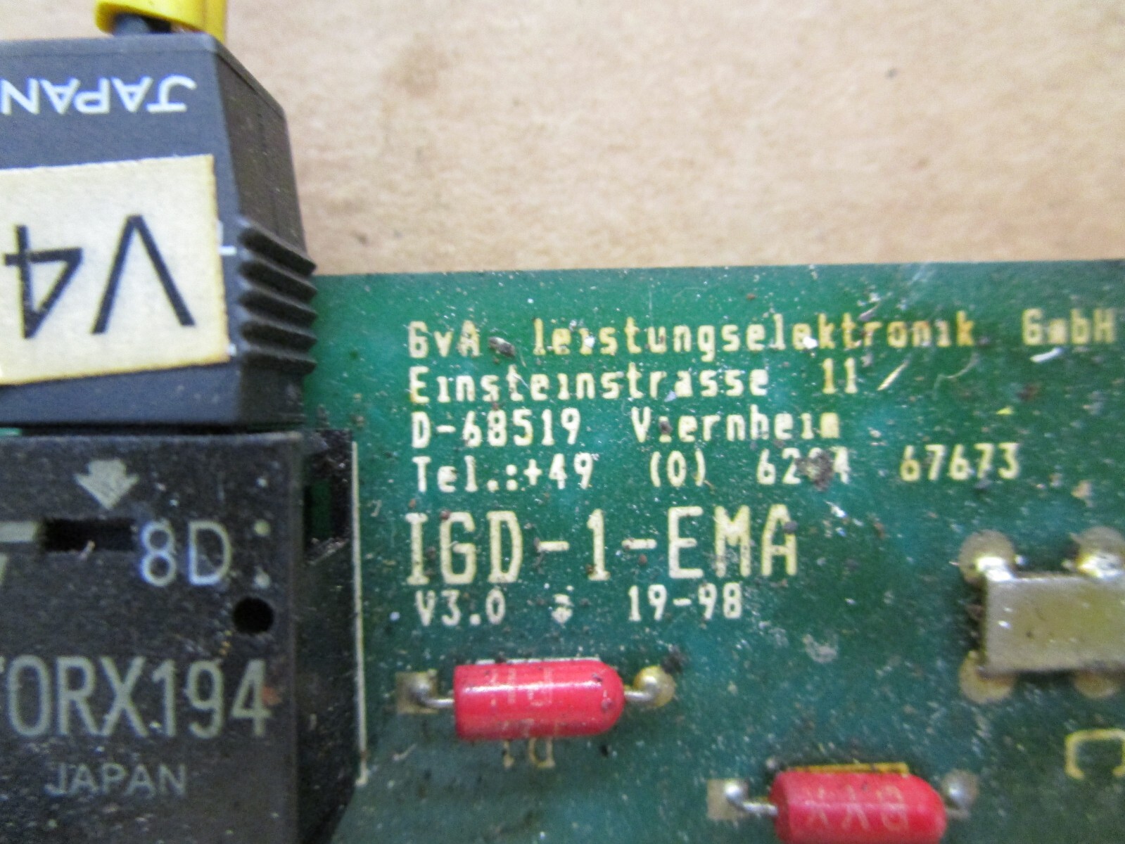 IGD-1-EMA D68519 Circuit Board w/ 1-EMA02 Concept IGD 508 EI 1480OMF