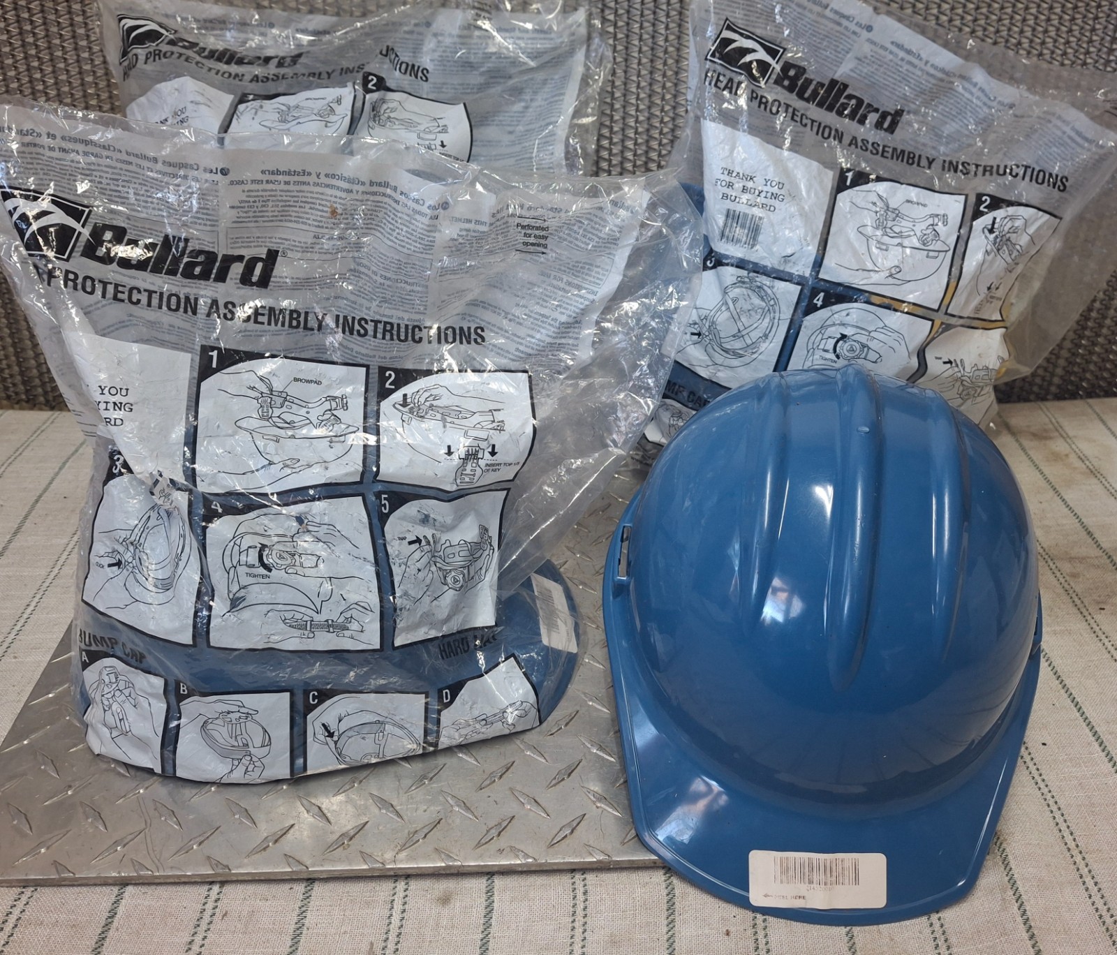BULLARD Safety Helmet Hard Hat Blue Bump Cap Type 1 Class EG C30 Lot of 5
