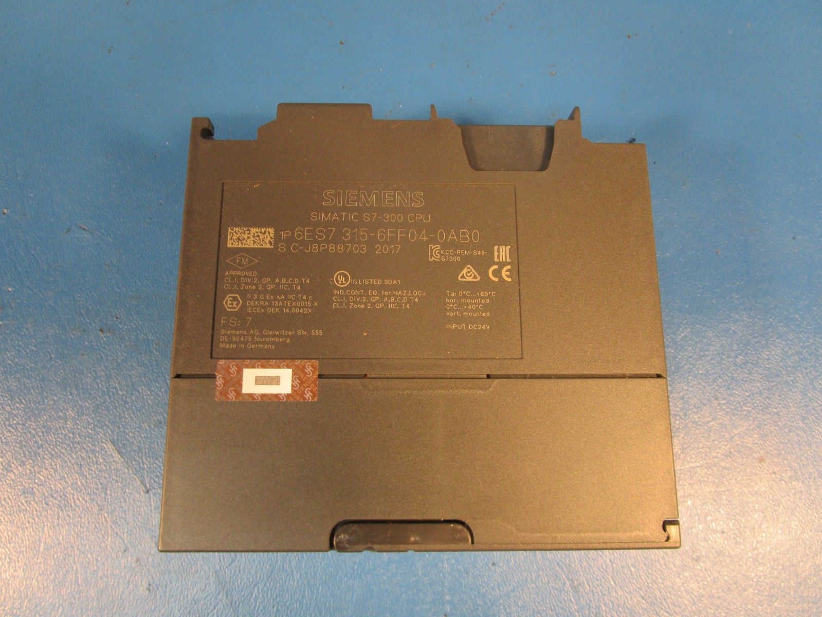 Siemens CPU315F-2 DP, SIMATIC S7-300 Module, 6ES7315-6FF01-0AB0 6ES7 315-6FF01-0