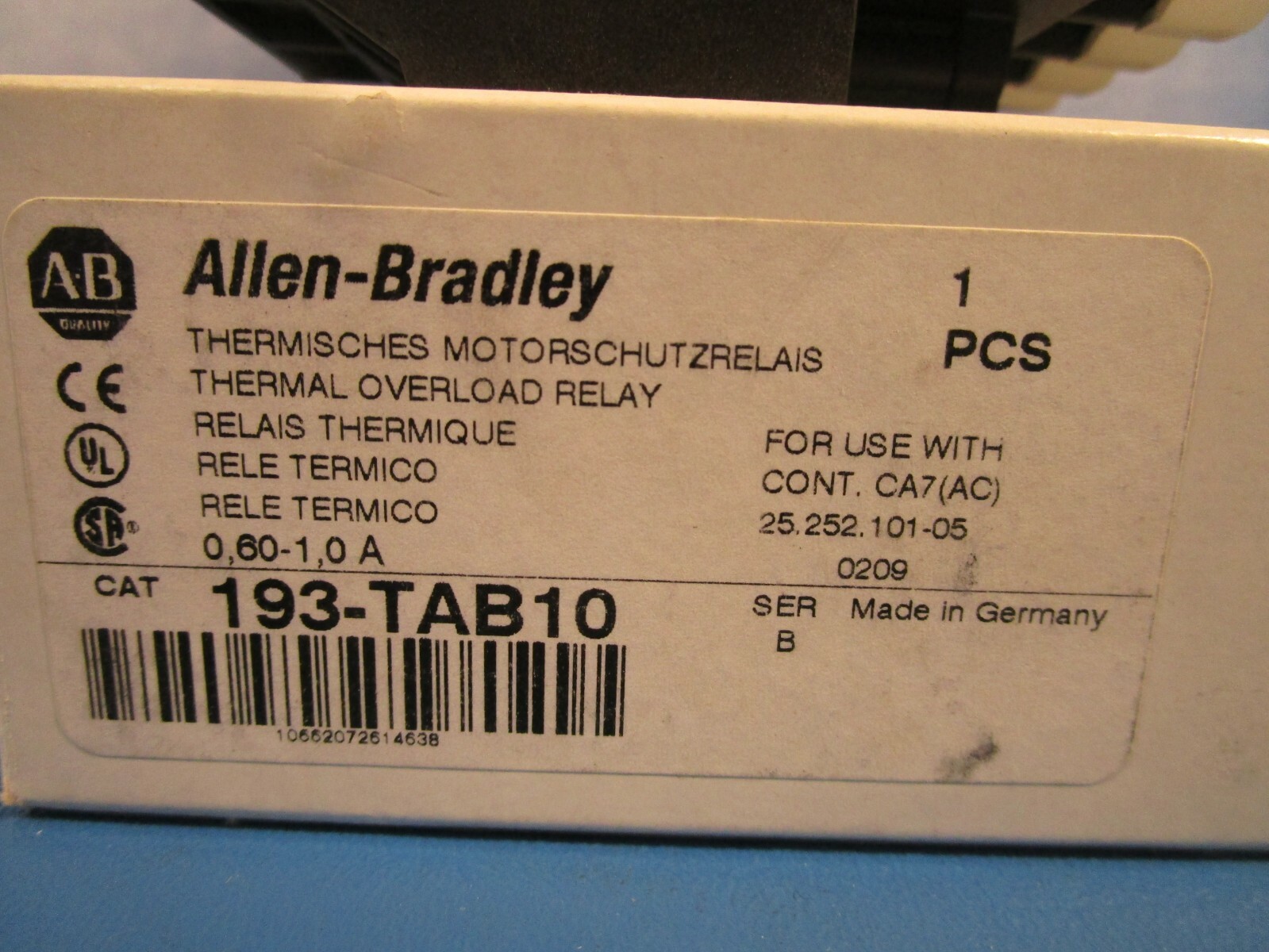 Allen Bradley 193-TAB10 Thermal Overload Relay, Series B