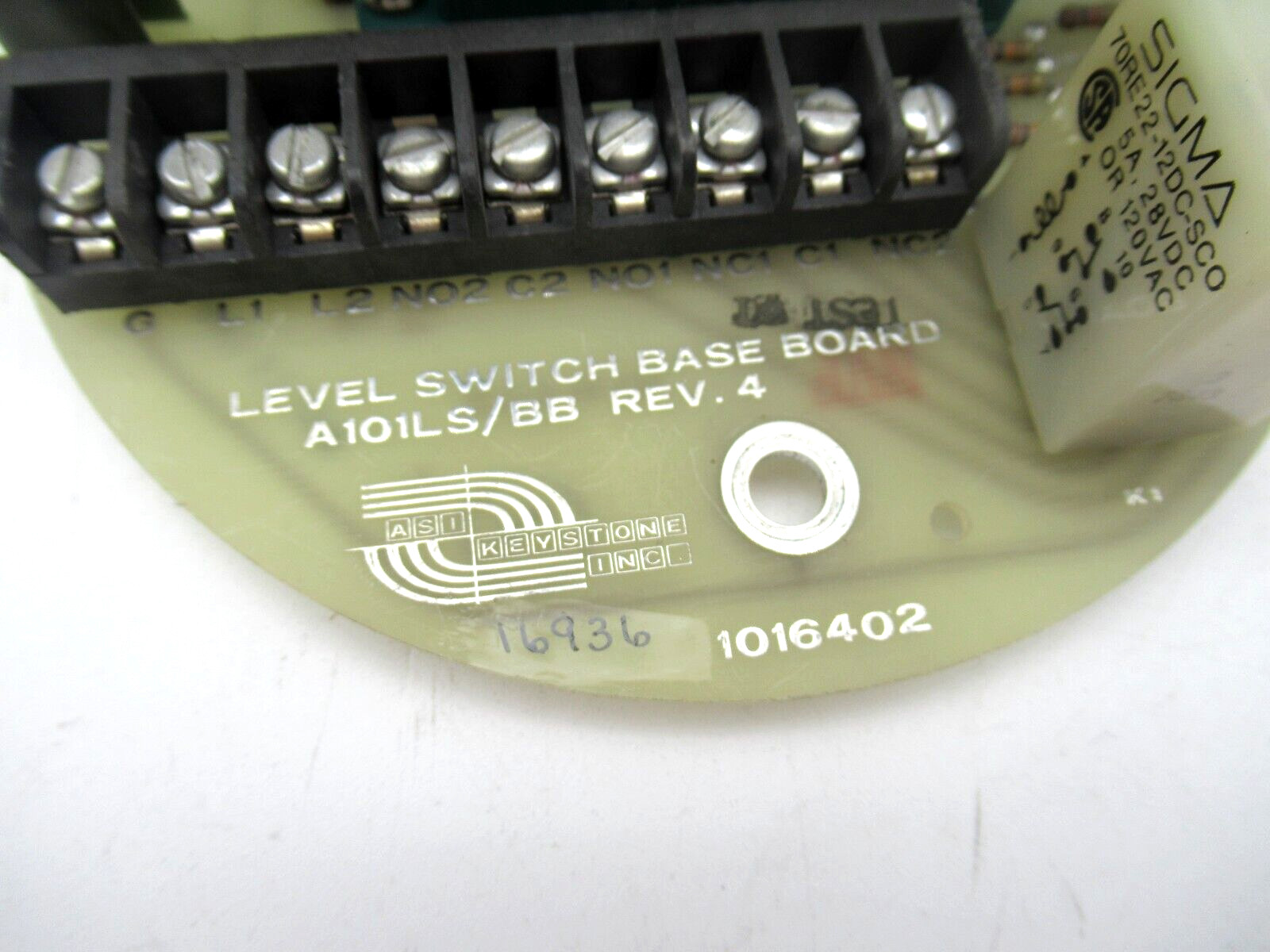 ASI Keystone A101LS/BB REV 4 Level Switch Base Board TESTED FACTORY REFURBISHED
