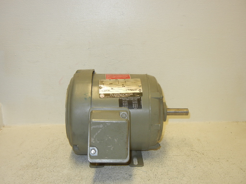 U.S. ELECTRICAL MOTORS F-4835-05-460 USED MOTOR 1/3 HP 1145 RPM F483505460