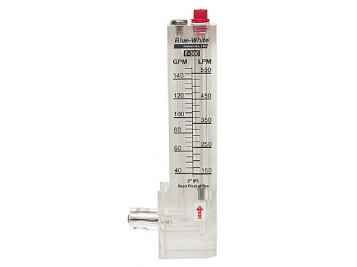 Blue White D-30200P F-300 2 PVC Vertical Downflow Flowmeter