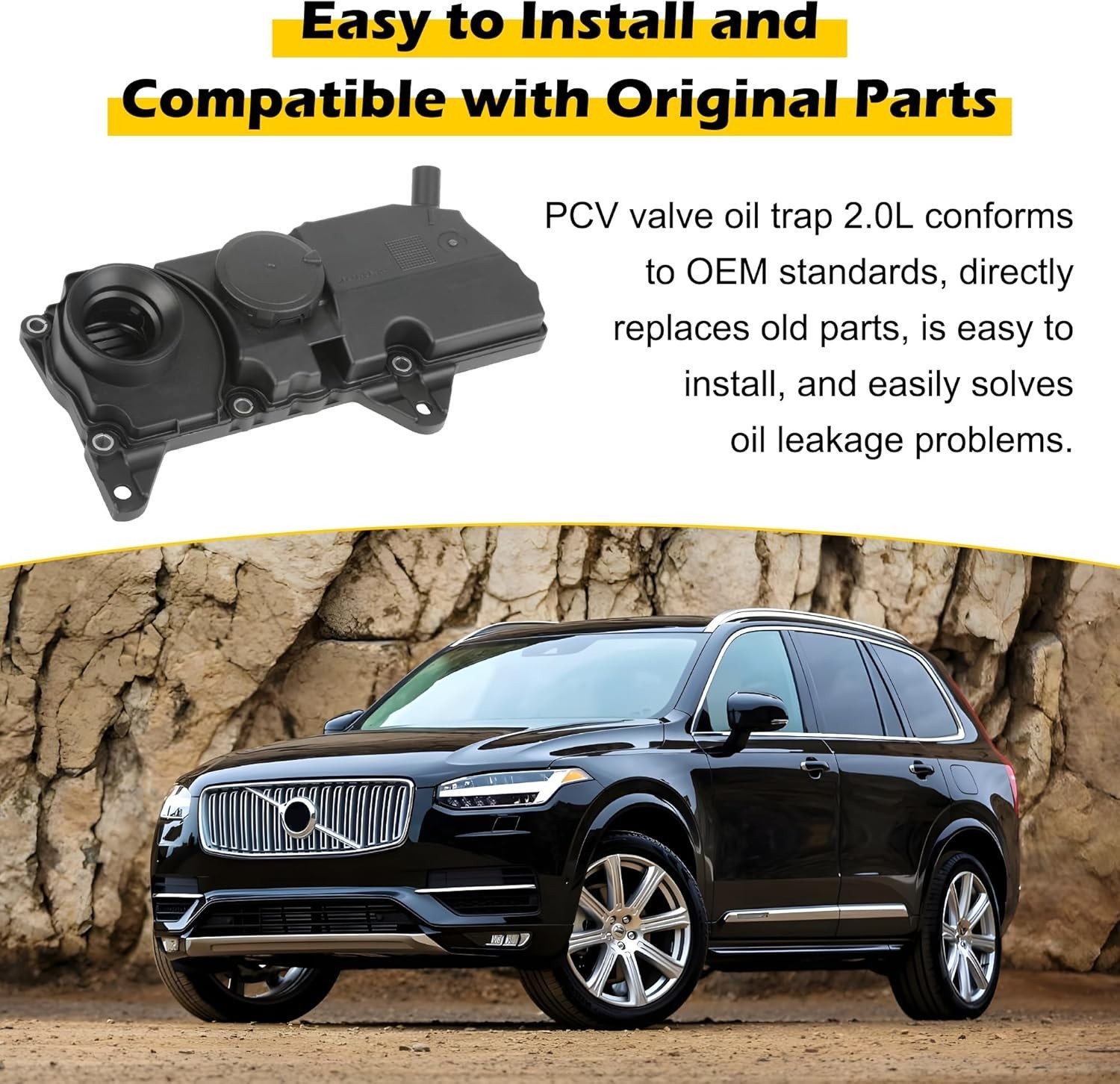 PCV Valve Oil Trap 2.0L Compatible with Volvo XC90 XC60 S60 S80 S90 V60 V90 X…