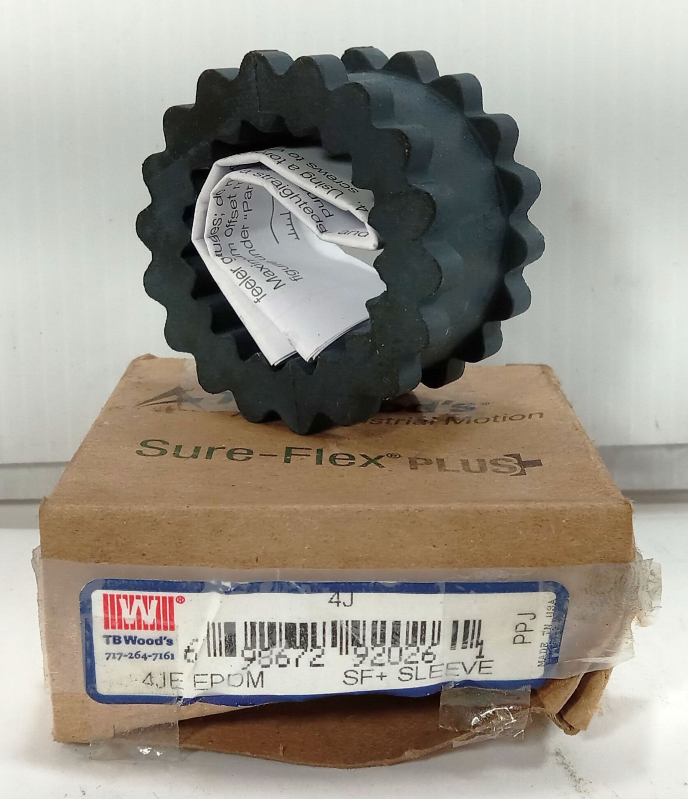 1 NEW TB WOODS 4JE EPDM SIZE 4 SURE-FLEX PLUS COUPLING SLEEVE NIB ***MAKE OFFER*