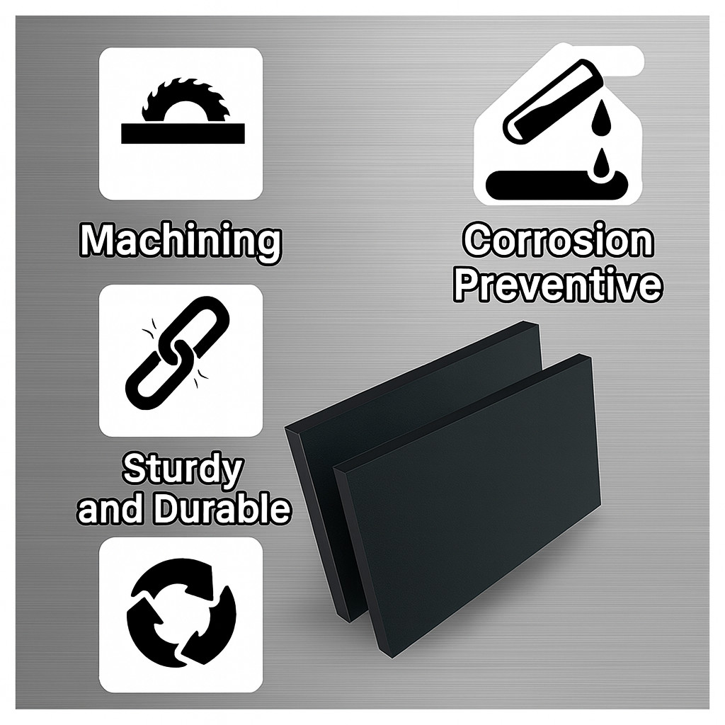 HDPE Amplifier Board Mount 12″x24″ –CNC Cut– Waterproof Black Textured-multi use