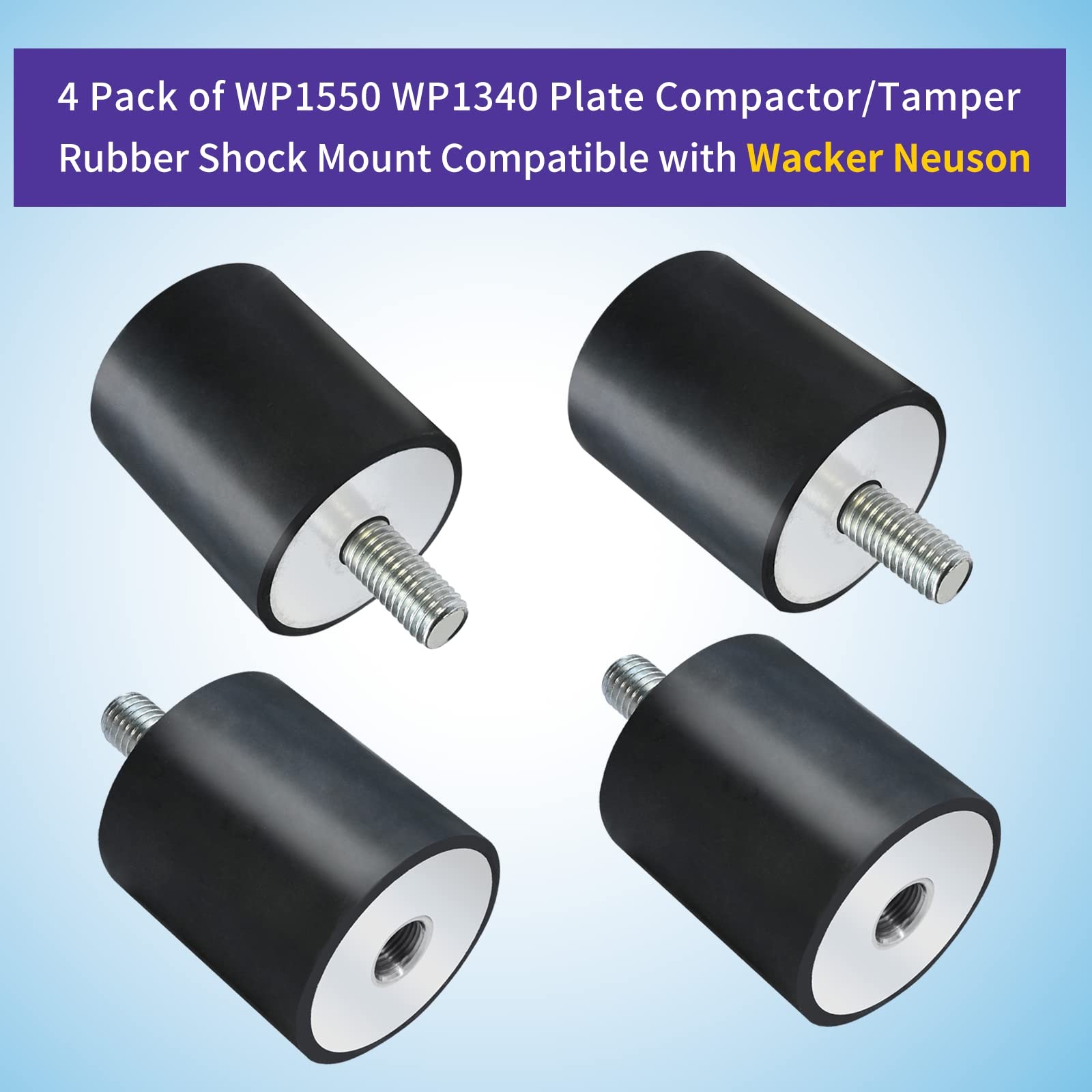 4~Pack Shock Mount for Wacker Neuson WP/VP Plate Compactor Rammer