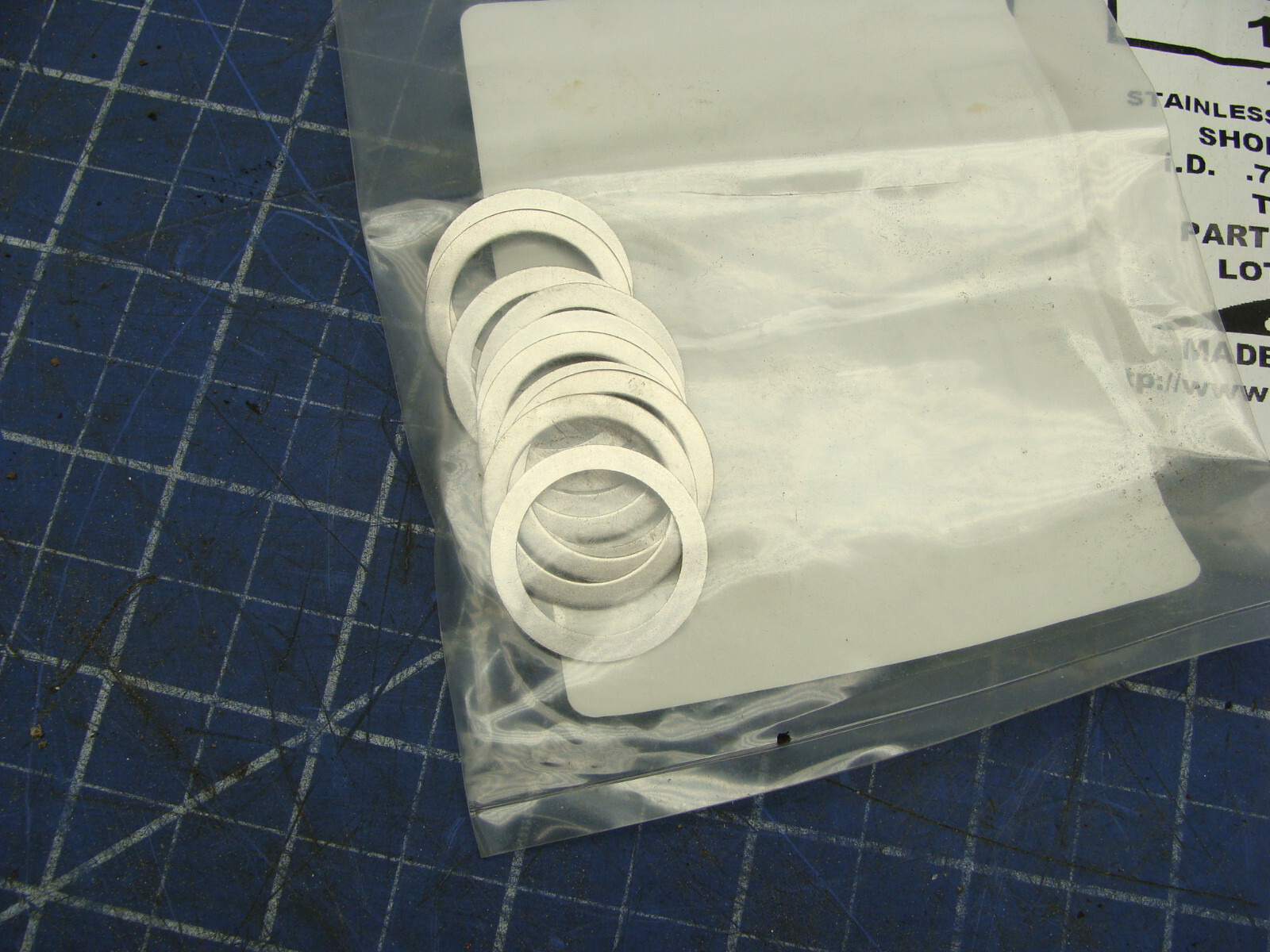 LOT OF 4 PKGS (10 EACH) SEASTROM SS SHORTENING SHIMS A370-1116 .751″ ID 1.00″ OD