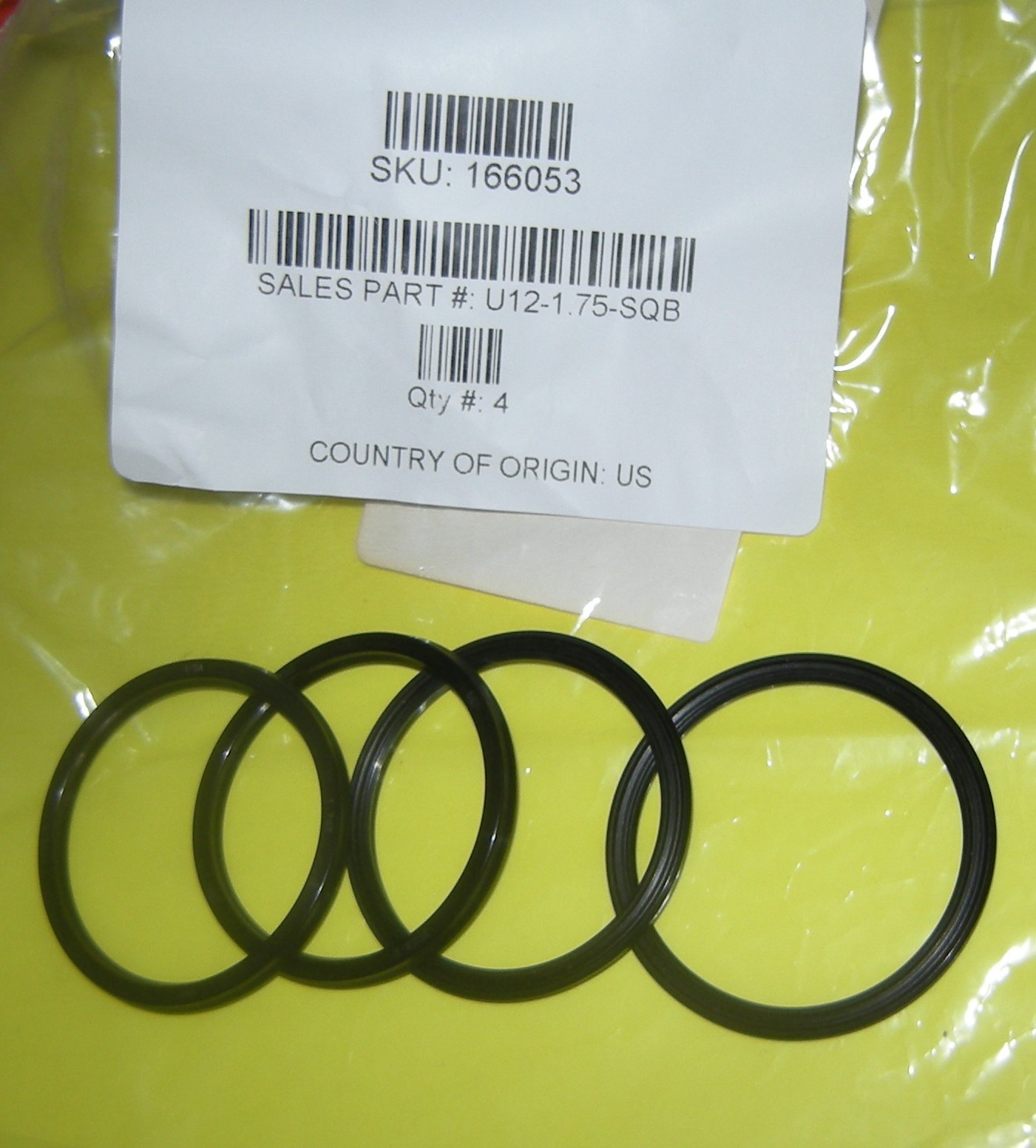Hydraulic u-seal U12-1.750-SQB 1.50″ Hercules set of 4