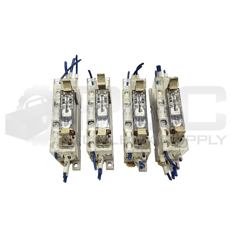 LOT OF 4 OMRON P7SA-10F-ND RELAY BASE W/ G7SA-2A2B SAFETY RELAY