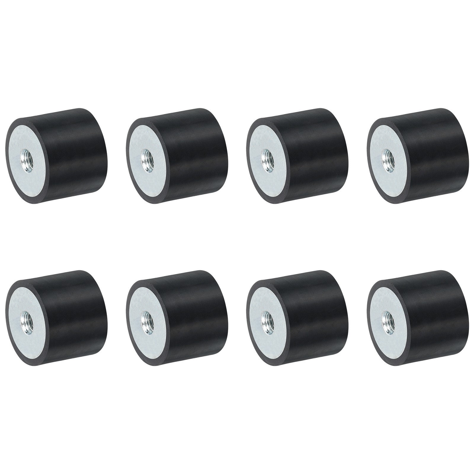 8Pcs 25 x 20mm M6 Thread Female Rubber Mounts, Silent Block Base Block