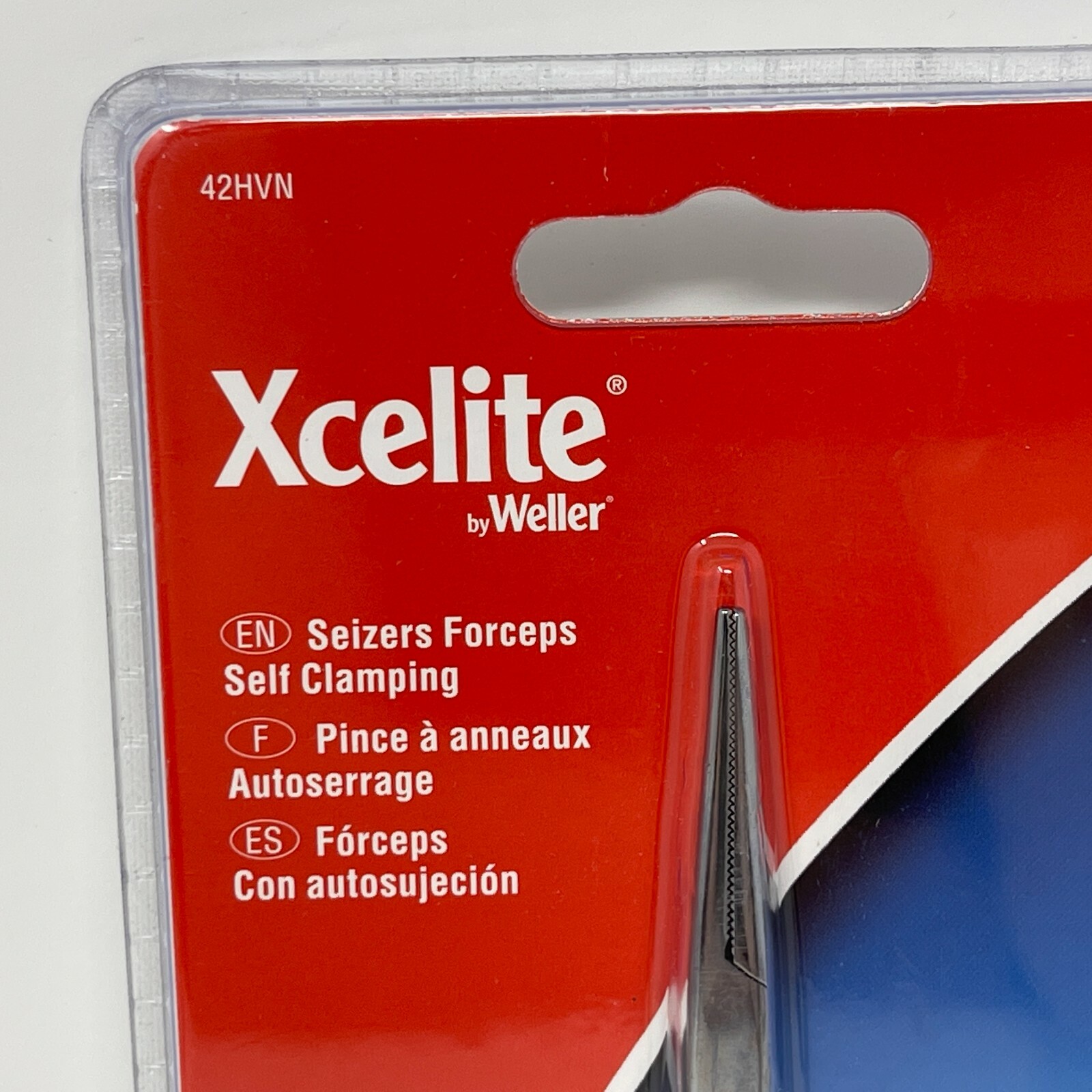 Xcelite by Weller 5-1/2 Inch Straight Nose Seizer Forceps w Serrated Jaws 42HVN