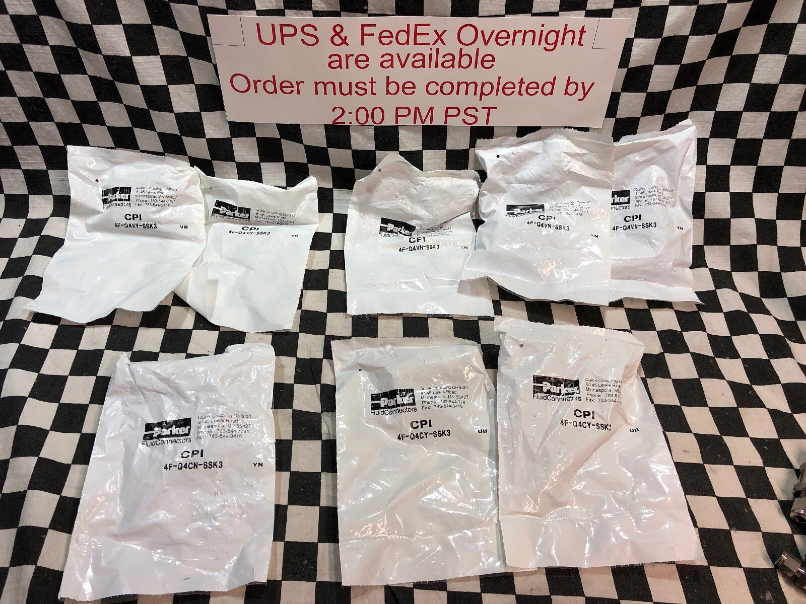 8x PARKER 4F-Q4VY-SSK3 & 4F-Q4VN-SSK3 & 4F-Q4CY-SSK3 & 4FQ4CN-SSK3 #ZN13