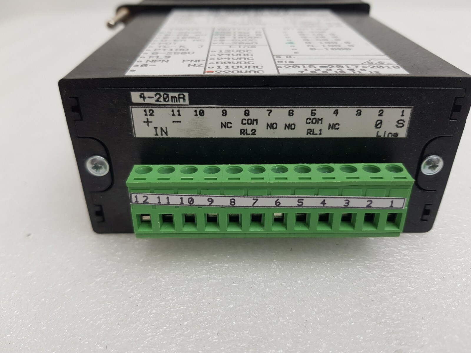 MEGATRON CONTROLLER MIC2-CDC 4-20mA, Display 0-100.0, 220VAC Relay A