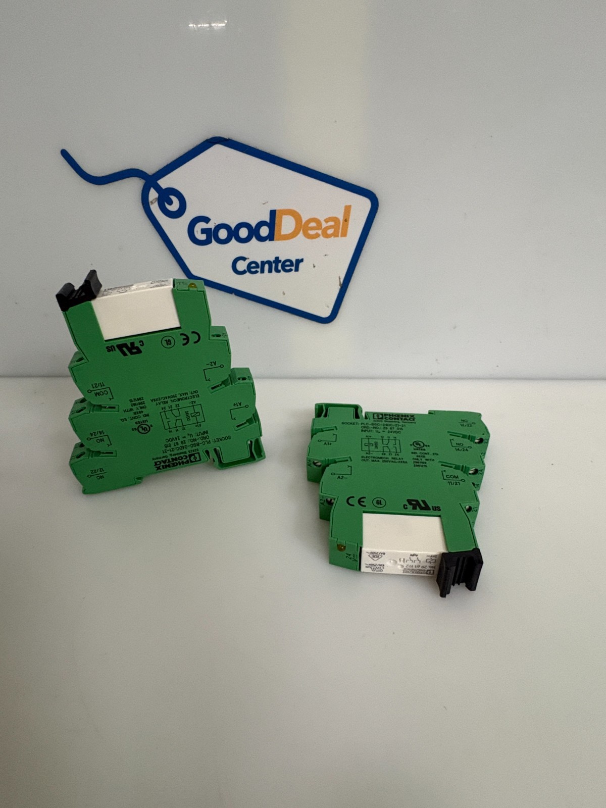 LOT OF 2 PHOENIX CONTACT SOCKET PLC-BSC-24DC/21-21 W/RELAY 2961192