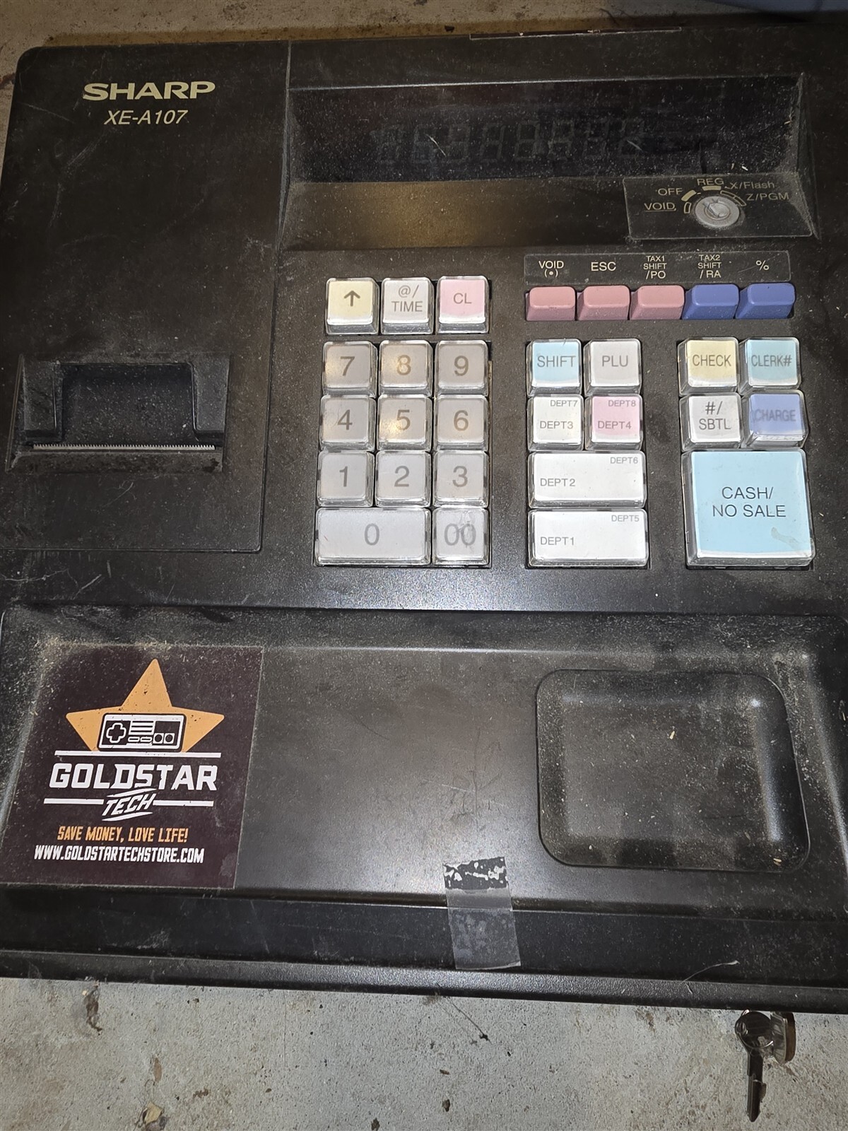 Sharp XE-A107 Cash Register with keys *FREE SHIPPING*