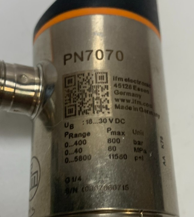 Nice! IFM PN7070 Pressure Sensor w/ Display 18-30Vdc