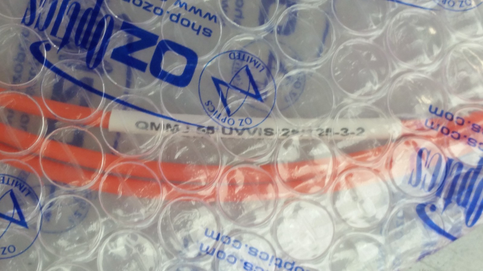 OZ Optics QMMJ-55-UVVIS-25/125-3-2 Fiber Optic Patch cord