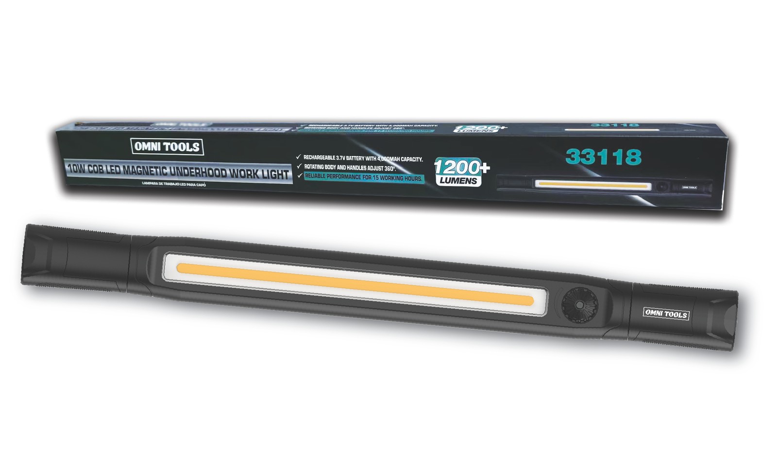 Omni Tools 1200+ Lumen Rechargeable Underhood Work Light