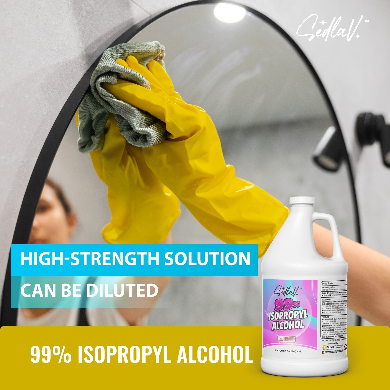 ISOPROPYL ALCOHOL 99% 4 GALLONS 100% PURE