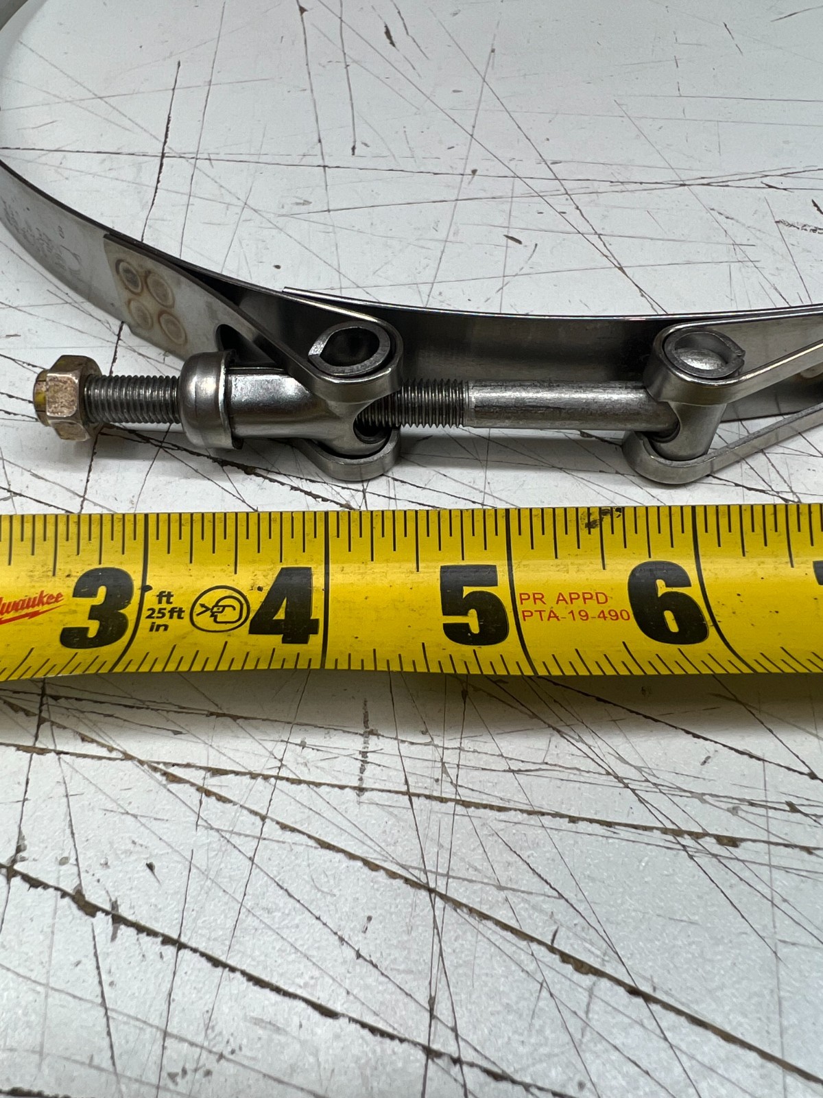 12-3/4″ – 13-1/2″ Clampco T-Bolt Band Clamp 951KL-1326 304 Stainless Steel USA